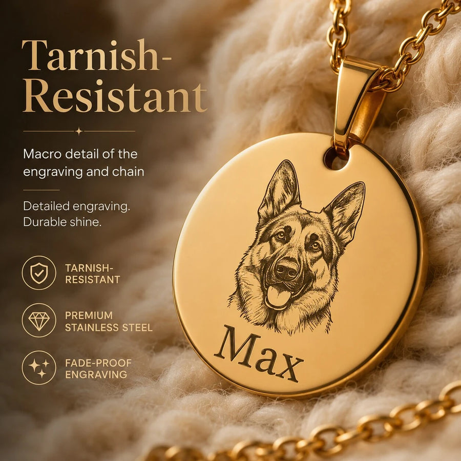 Loyalto custom pet portrait necklace